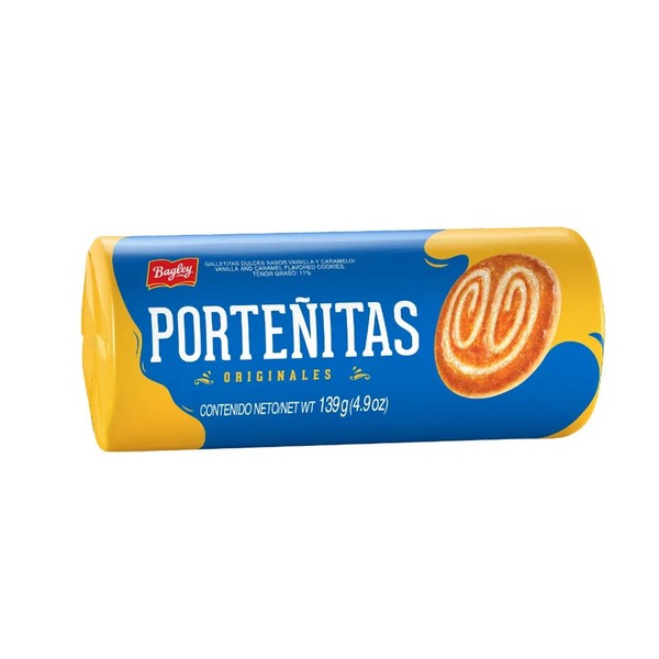 Bagley Porteñitas Originales Palmeritas Cookies with Sprinkled Sugar, 139 g / 4.9 oz (pack of 3)