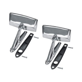 Auto Krafters Compatible/Replacement For Exterior Mirrors Pair 1967-69 Fairlane, Falcon 1967-68 Mustang, 1968-76 Torino, 1967-70 Galaxie Chrome Side View Outside (EBD4AZ-17696PR)