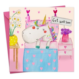 Twizler Get Well Soon Card for Girls - Get Well Soon for Kids - Thinking of You Card - Feel Better Card for Daughter, Granddaughter, Sister, Girlfriend