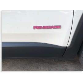 Renegade Emblem Inlay Decal Stickers for 2015-2023 Jeep Renegade - (Color: Hot Pink)