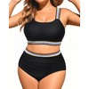 Daci Women Two Piece Plus Size Bikini - High Waisted