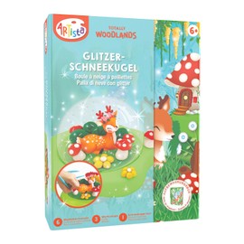 ARTISTA 9301949 Craft Set Glitter Snow Globe Deer, DIY Kit for Children, Creative Set from 6 Years