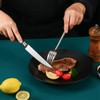 dearithe Steak Knives Set of 6,Black Full-Tang And Triple Rivet