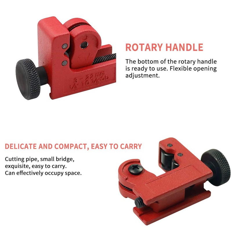 Sharp-Tec 3-22mm Mini Tube Cutter, Adjustable Zinc Alloy Pipe Cutter