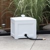 Mayne Inc 5858-W Fairfield Garden Hose White Storage Bin