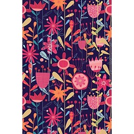 Notes: A Blank Lined Journal with Wild Weeds and Flowers at Night Cover Art