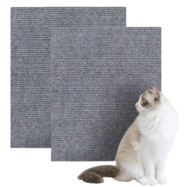 SUFFIC 2 Pcs Tapetes Rascadores para Gatos,Tapete Autoadhesivo Recortable para Rascar Gatos,Climbing Cat Scratcher,Protector de Muebles para Rascar Gatos 30 × 60cm (Gris Claro)
