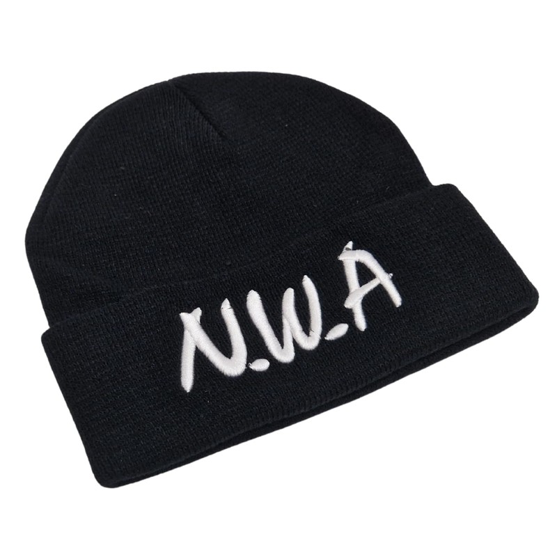 NWA Hiphop Beanie Black Soft Comfortable Casual for Men Women