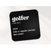 Golfer Square Coaster - Golf Player Sport Fan Dictionary Regular