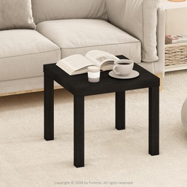 Furinno Simple Square Coffee Table, Side Table, Black