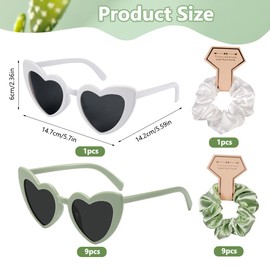 Pack of 20 JGA Glasses Team Bride Hair Scrunchies Jga Sunglasses Women Bride Party Glasses Heart Sunglasses Jga Party Glasses and Jga Decoration Accessories Party Sunglasses Team Bride for Party