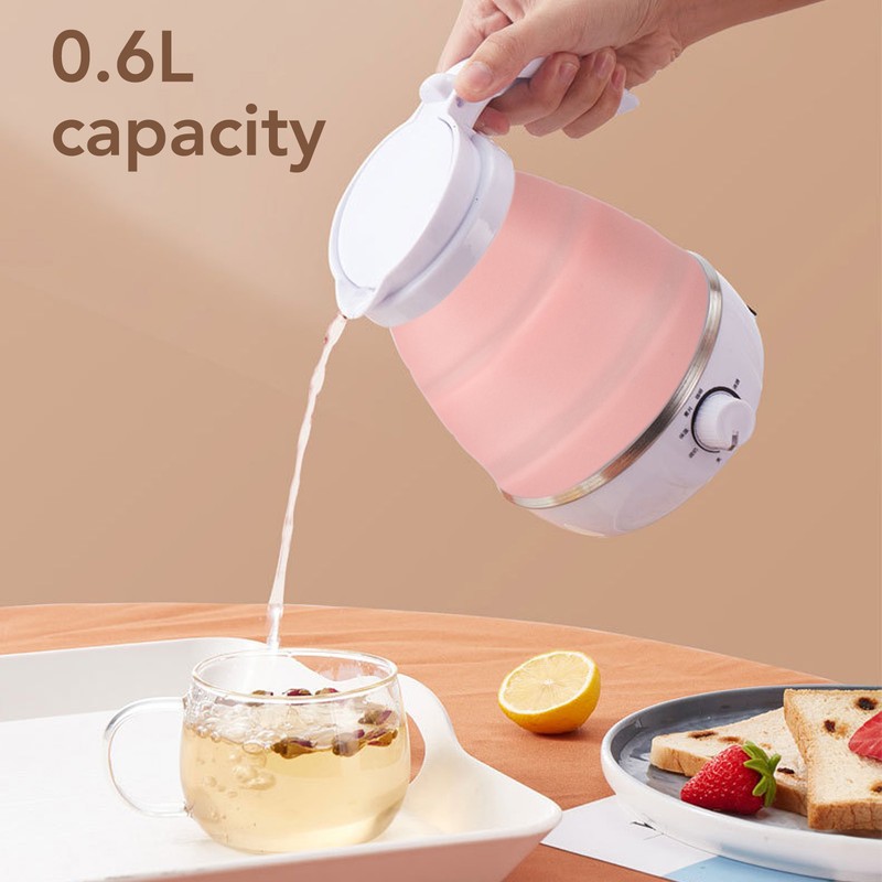 0.6L Foldable Electric Kettle 600W Heat Resistant Rust Proof Portable