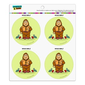 Junior Gorg Fraggle Rock Radish Refrigerator Fridge Locker Vinyl Circle Magnet Set