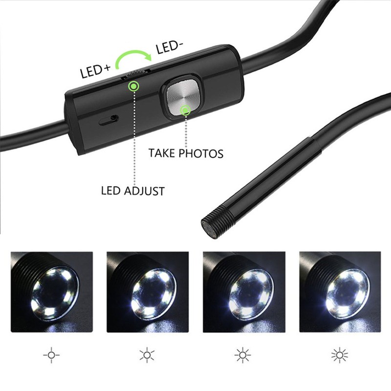 USB Industrial Endoscope Snake 5m Cable High Definition Metal Inspection
