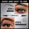 NyxaraJH 2-in-1 Eyebrow Pen, Dual Tip Precision Brow Liner with