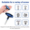 T-Handle Flat Head Screwdriver 12MM Slotted Screwdriver with Ergonomic Plastic