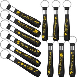 VioraWhite 60 Pcs Inspirational Graduation Keychains Bulk Silicone Keychain Class of 2025 Graduation Gifts Motivational Rubber Key Rings for Teacher High School College Students Graduate