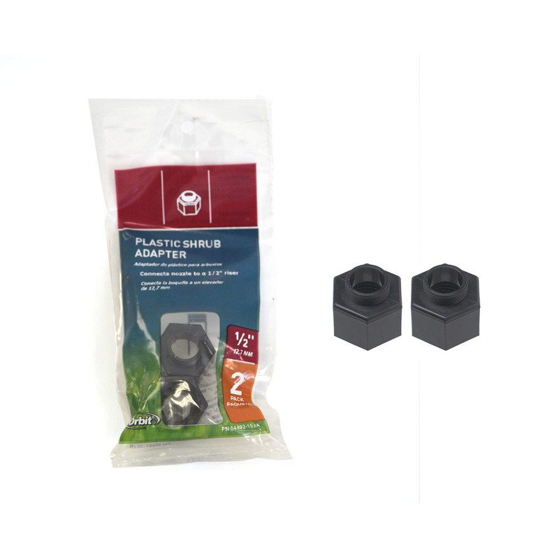 Orbit 54492 Shrub Head Sprinkler Adapter Without Nozzle 2-Pack