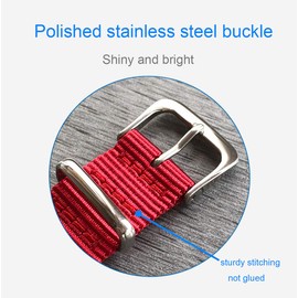 MZBUTIQ 14mm Red Nylon Strap One Piece Watch Band Replacement Thin for Girls Women