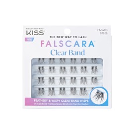 KISS Falscara Multipack, False Eyelashes, Lash Clusters, Faux Mink Wisps; 12mm-14mm-16mm, includes 24 wisps, Contact lens friendly, Easy to Apply, Reusable Strip Lashes