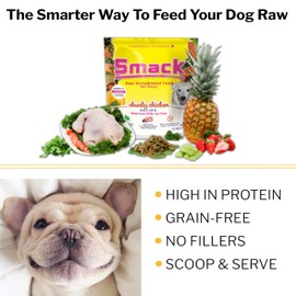 Smack Pet Food Organic Raw Dehydrated Dog Food Grain-Free, Gluten-Free, Raw Food for Dogs (Chunky Chicken, 5.5 Pound)
