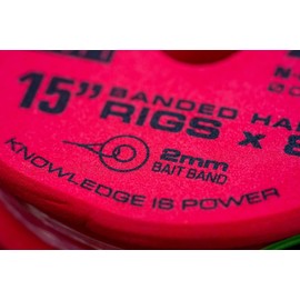 Korda Guru QM1 15" Bait Bands Hair Rigs Barbless (Size 14 7lb)
