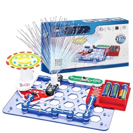 UOCAI Electronic Toy Kit, Physical Experiments for Children from 5, Electrical Construction Kit for Children, Experiments on Circuits, Experiment Box with Fibre Optic Tree and Fan