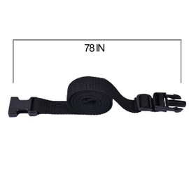 78" x 1" Nylon Quick Release Buckle Straps with Adjustable Buckles, Nylon Straps Packing Strap 1-Inch Belt Black for Luggage Suitcases 2 Pcs