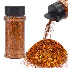 Light Orange - Craft Glitter - 2oz Glitter Shaker Bright Colorful Holographic Mix Chunky Body Glitter Bulk Wholesale 24 Colors in Shaker Cosmetic Glitter - EBLB401