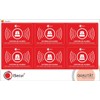 iSecur® Alarm Stickers 5 x 3.5 cm Pack of 6