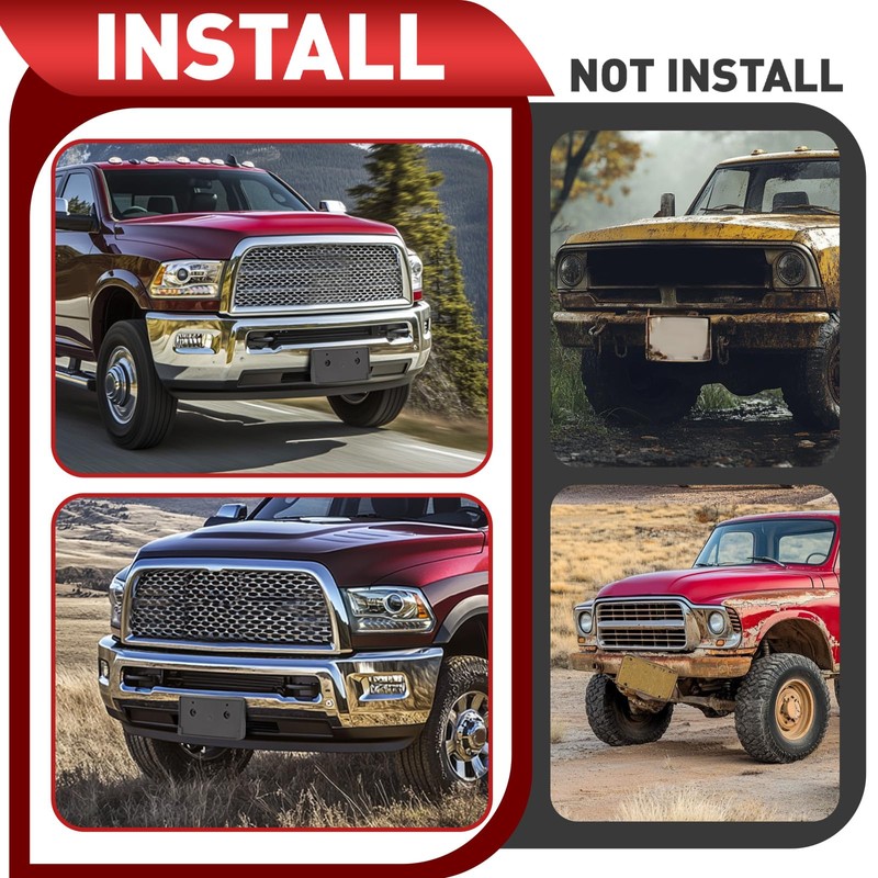 JMTAAT Front License Plate Holder Bracket Compatible with 2018 Dodge