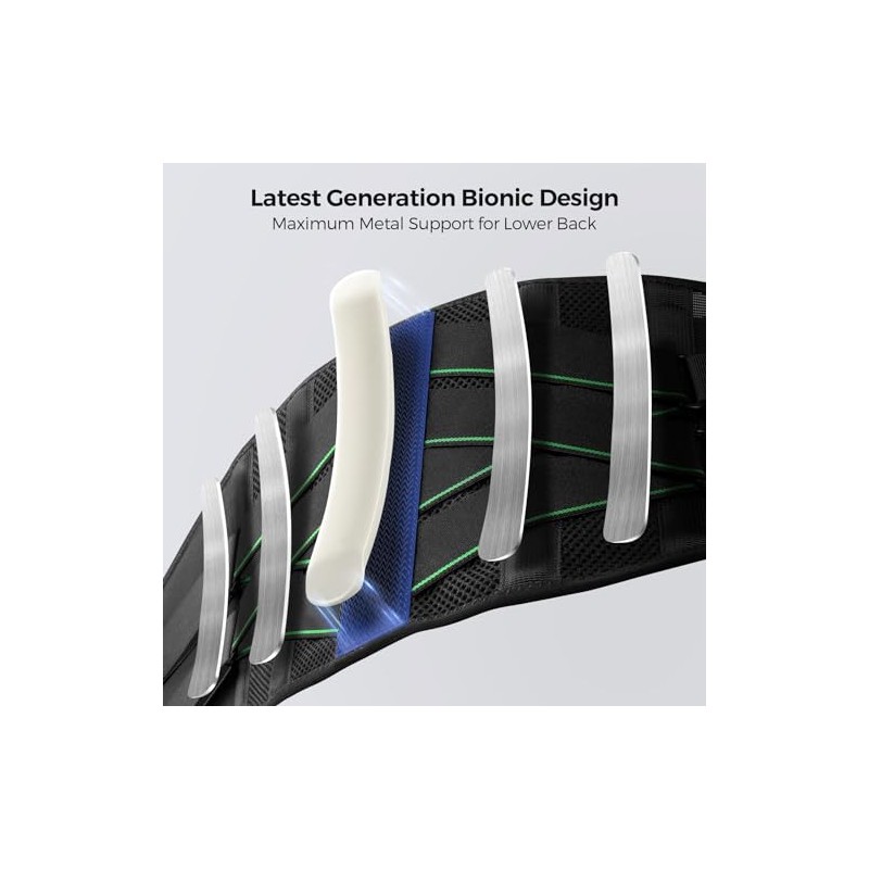 FREETOO Ergonomic Back Support Belt for Men Women Lower Back