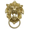 United Graphix Decorative Lion Face Brass Metal Door Knocker Traditional