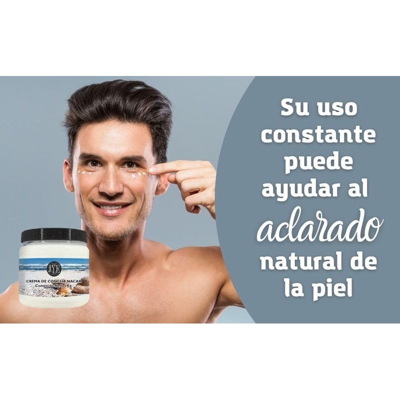 JYE Crema de Concha Nácar Natural, Hidratante, Aclarante, 1 Kilo