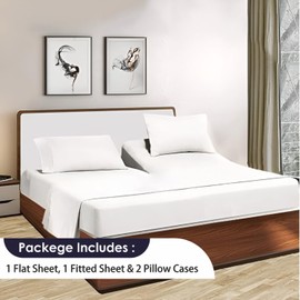 SGI bedding 36" King Split Top Flex Head Sheet 100% Egyptian Cotton Sheet Set - 600 Thread Count Flex Top Sheet Adjustable Bed - 4 Piece Sheet Set 18" Deep Pocket Sleep Number Bed - White Solid
