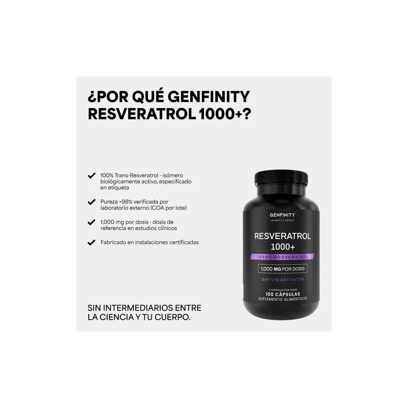 Resveratrol Ultra Pure - 1,000 Mgdosis - 100 Cáps -