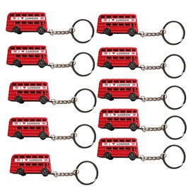 10 London red bus key rings British gift key chain London souvenir 3D bus keyring