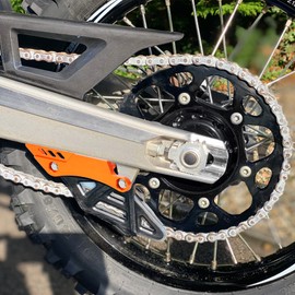 Modeer Compatible with 125-500 EXC EXC-F SX SXF XC XC-F XCW XCF-W TPI 6D Six Days 2012-2022 Motorcycle CNC Swing Guard Protection Aluminum Accessories (Orange)