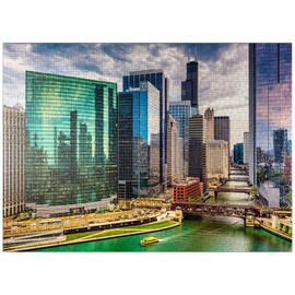 Chicago, Illinois, USA - Premium 1000 Piece Jigsaw Puzzle for Adults
