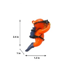 ASTRIXYZ Floating Fish Tank Decorations - Cute Diver, Retro Submarine, Star-Fish Barrel & Rock Caves, Safe Aquarium Decor for Betta, Goldfish, Shrimp, Hermit Crabs & Aquatic Pets