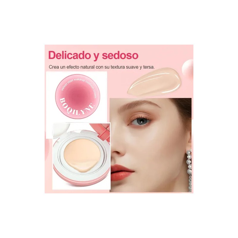 Boqilyne Base De Maquillaje En Cojín De Alta Cobertura Tono