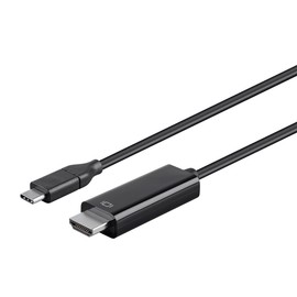 Monoprice USB C to HDMI 3.1 Cable - 5Gbps, 4K@30Hz, Type-C, Mirror or Expand You PC Display, 9 Feet, Black