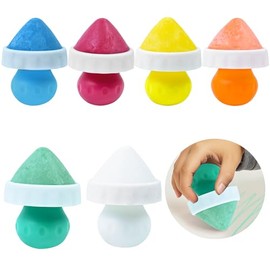 6PCS Easy Grip Chalk, Washable Colored Chalk Non Toxic Cone-Shaped Dust Free No Mess On Hands for Paint Doodling Drawing Writing Art Play Chalkborad Indoor Outdoor
