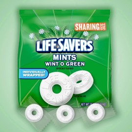 Hard Candy Life Saver Wint-O-Green Breath Mints Hard Candy 13oz Bag - Pack of 3