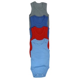 ToBeInStyle Body de una sola pieza para bebé, 4 unidades, Cool Colors, 3-6 Meses