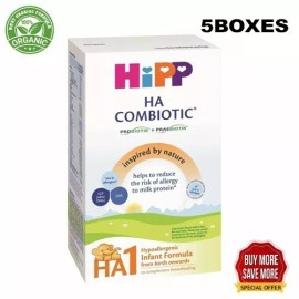 HIPP Hypoallergenic (HA) combiotik HA1 milk powder (350g)- 5Pack  (EXP:8/8/26) - 5 BOXES