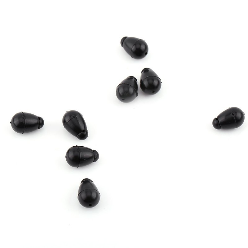 Alomejor 20 Pieces Quick Release Beads Black Fishing Line Holder