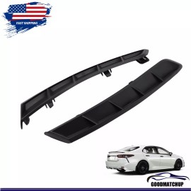 goodmatchup 2pcs Fit For Toyota Camry SE XSE 2018 2019 2020 Rear Bumper Side Extension Trim