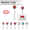 DOOCECIY 7-Piece Nurse Badge Reel Set, Badge Holders for Nurses