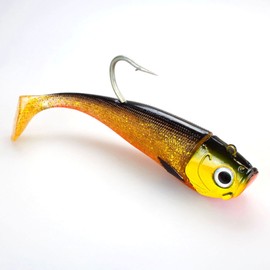 Team Deep Sea Saltwater Jig Shad, 24.0 cm, 400 g, 1 Head + 2 Shads, Golden